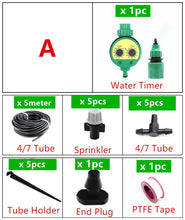 Load image into Gallery viewer, 5-40m Misting Sprinkler With Splitter Water Timer 2-Ways SpGarden Watering Drip Irrigation Plant Automatic Dripper Watering Kits
