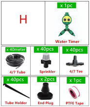Load image into Gallery viewer, 5-40m Misting Sprinkler With Splitter Water Timer 2-Ways SpGarden Watering Drip Irrigation Plant Automatic Dripper Watering Kits
