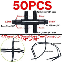 Load image into Gallery viewer, KESLA 50PCS Bend Arrow Dripper Micro Drip Irrigation Kit Emitters for 3/5mm Hose Garden Watering Saving Micro Dripper Greenhouse
